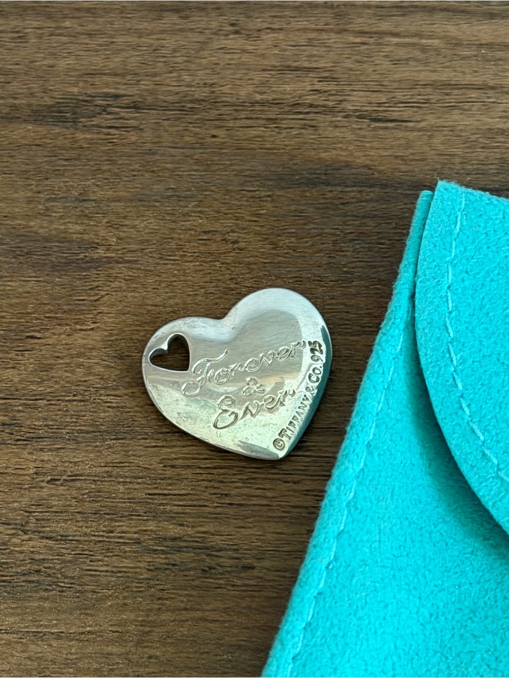 RARE Retired Tiffany & Co. Puffy Two Heart Cutout Heart Pendant